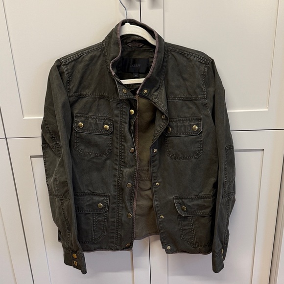 J. Crew Olive Green Jacket with Gold Buttons - Picture 3 of 7